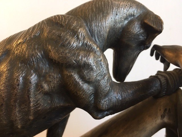 D. Chiparus Art Deco Bronze Sculpture Around 1930 20th Century-photo-1