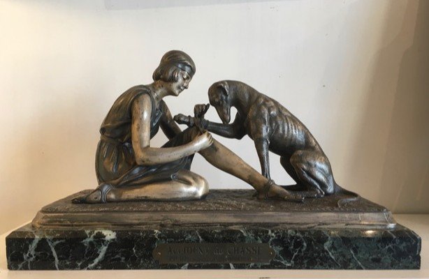 D. Chiparus Art Deco Bronze Sculpture Around 1930 20th Century