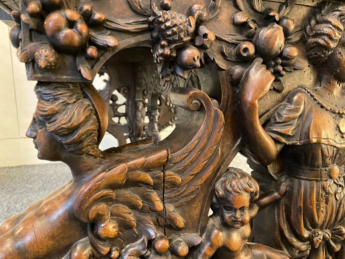 Renaissance Style Middle Table 19th Century In The Taste Of Hugues Sambin-photo-4