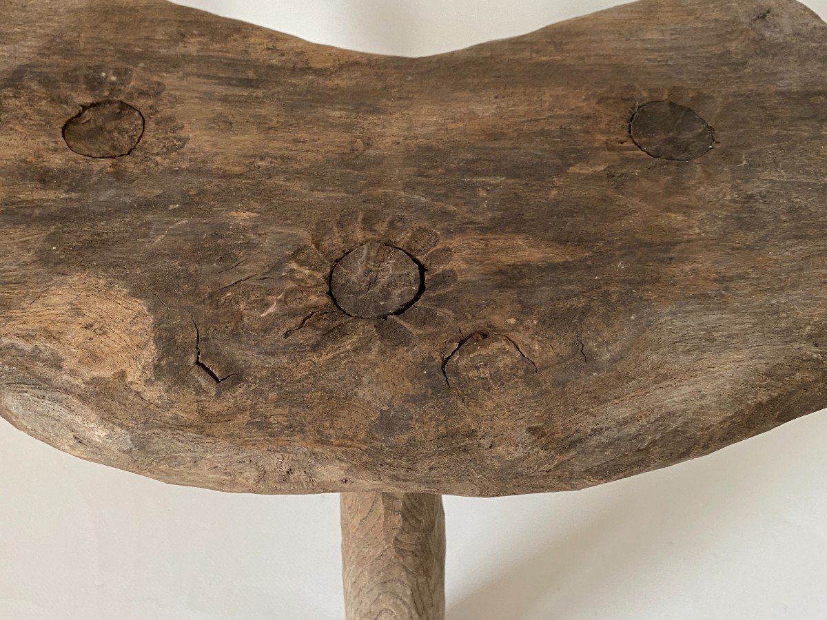 Brutalist Stool 1960s Attributed To Jean Touret For Ateliers Marolles-photo-3