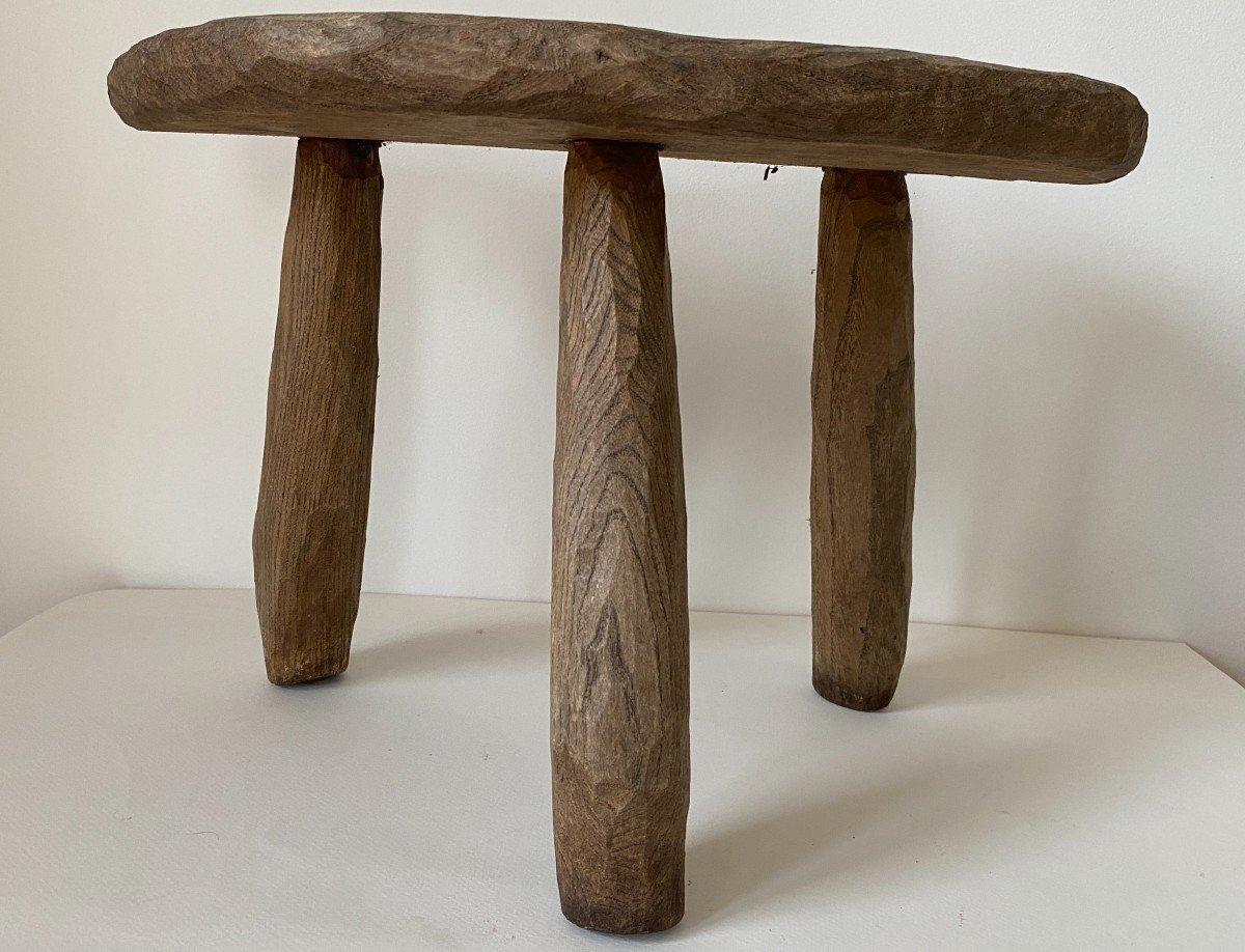 Brutalist Stool 1960s Attributed To Jean Touret For Ateliers Marolles