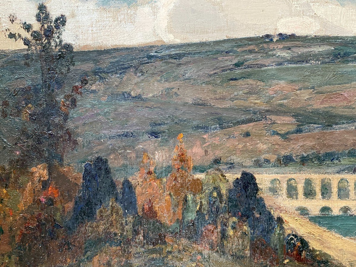 Henri Grosjean Paysage Vue Du Jura 1924 Cartouche d'Exposition Société Des Arts De Bordeaux-photo-3