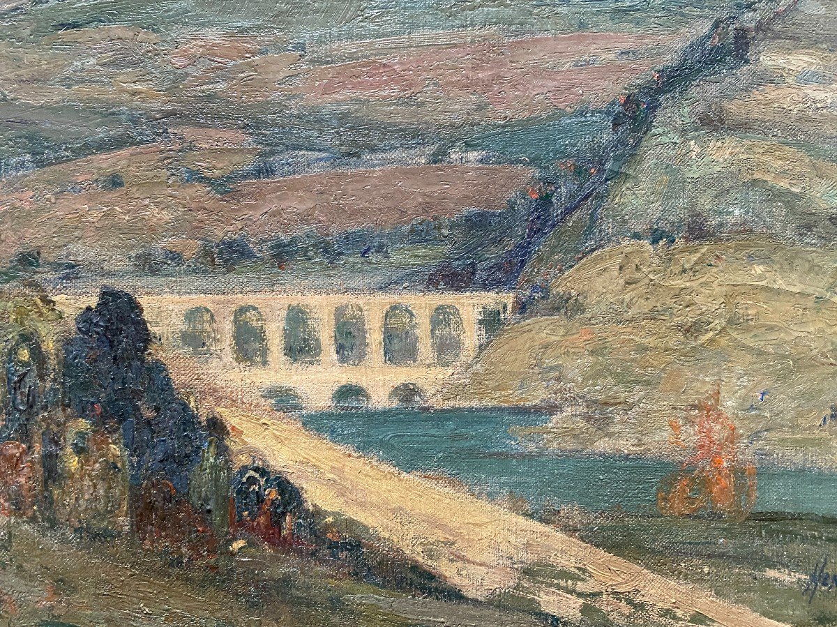 Henri Grosjean Paysage Vue Du Jura 1924 Cartouche d'Exposition Société Des Arts De Bordeaux-photo-4