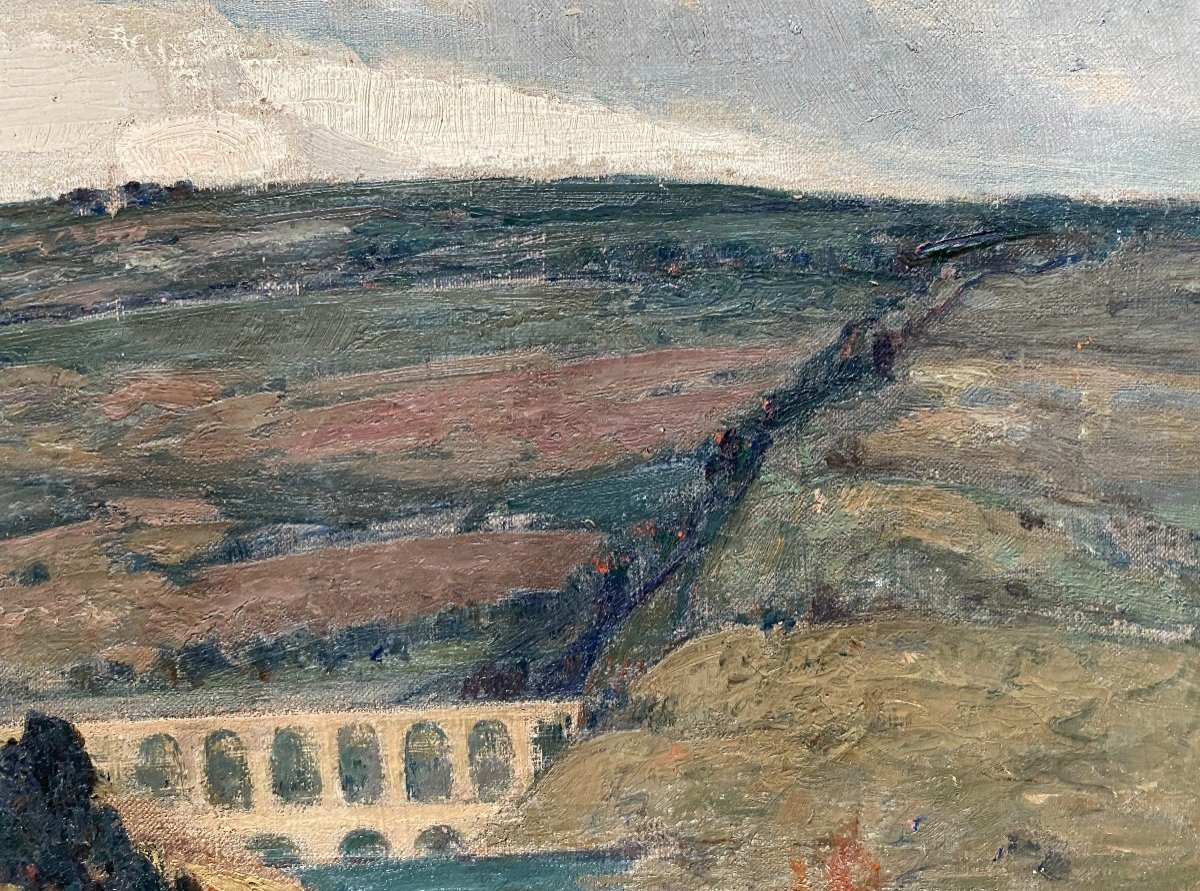 Henri Grosjean Paysage Vue Du Jura 1924 Cartouche d'Exposition Société Des Arts De Bordeaux-photo-5
