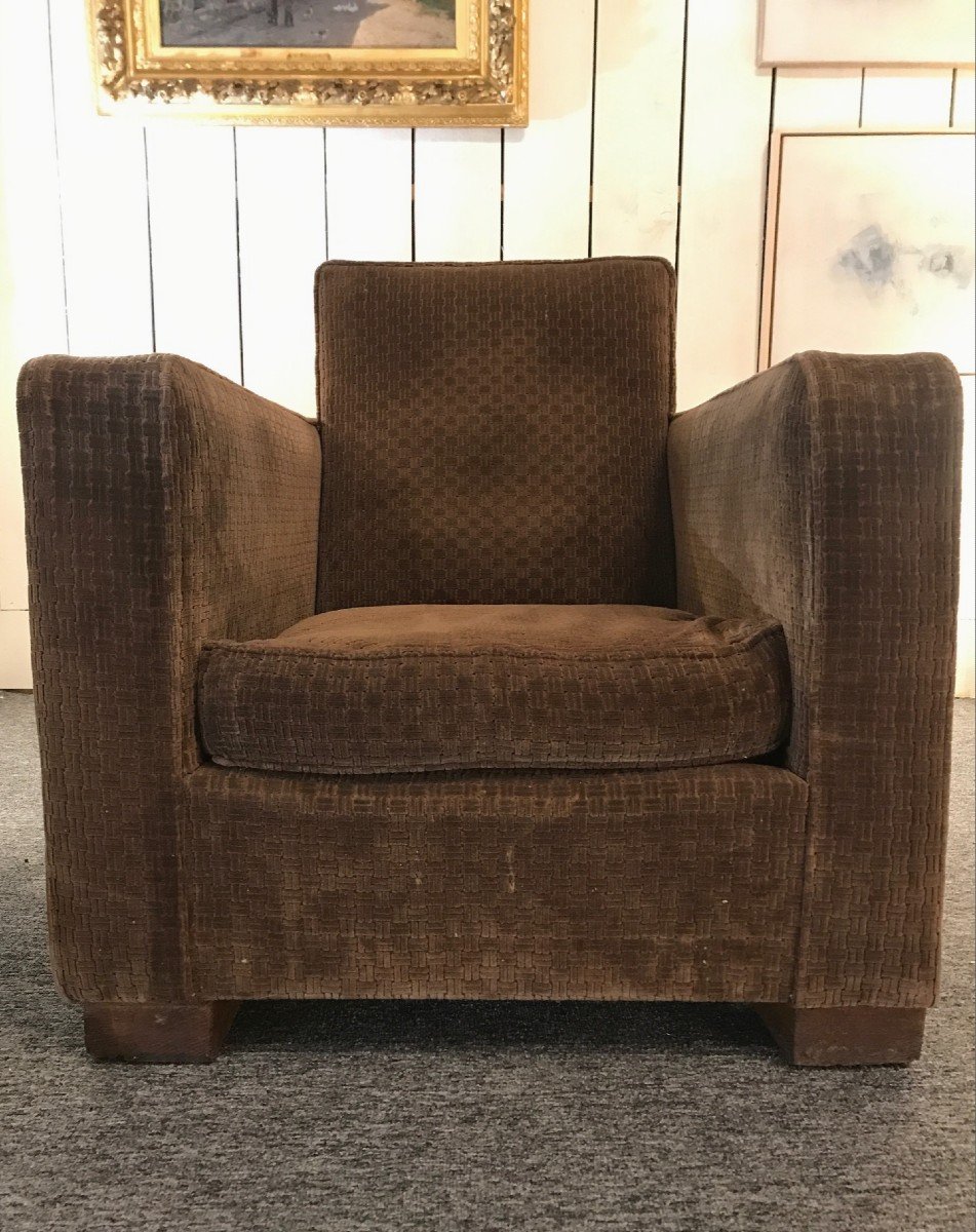 Jacques Adnet 1930 Fauteuil De Salon Art Déco 