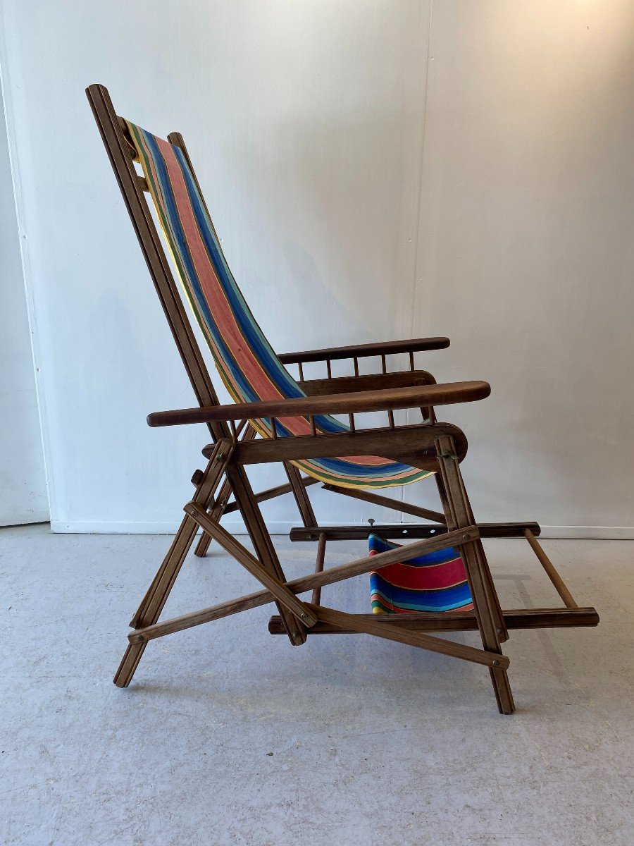 Fauteuils Transats Jardin Chaises Longues Vers 1930 Art Déco-photo-3
