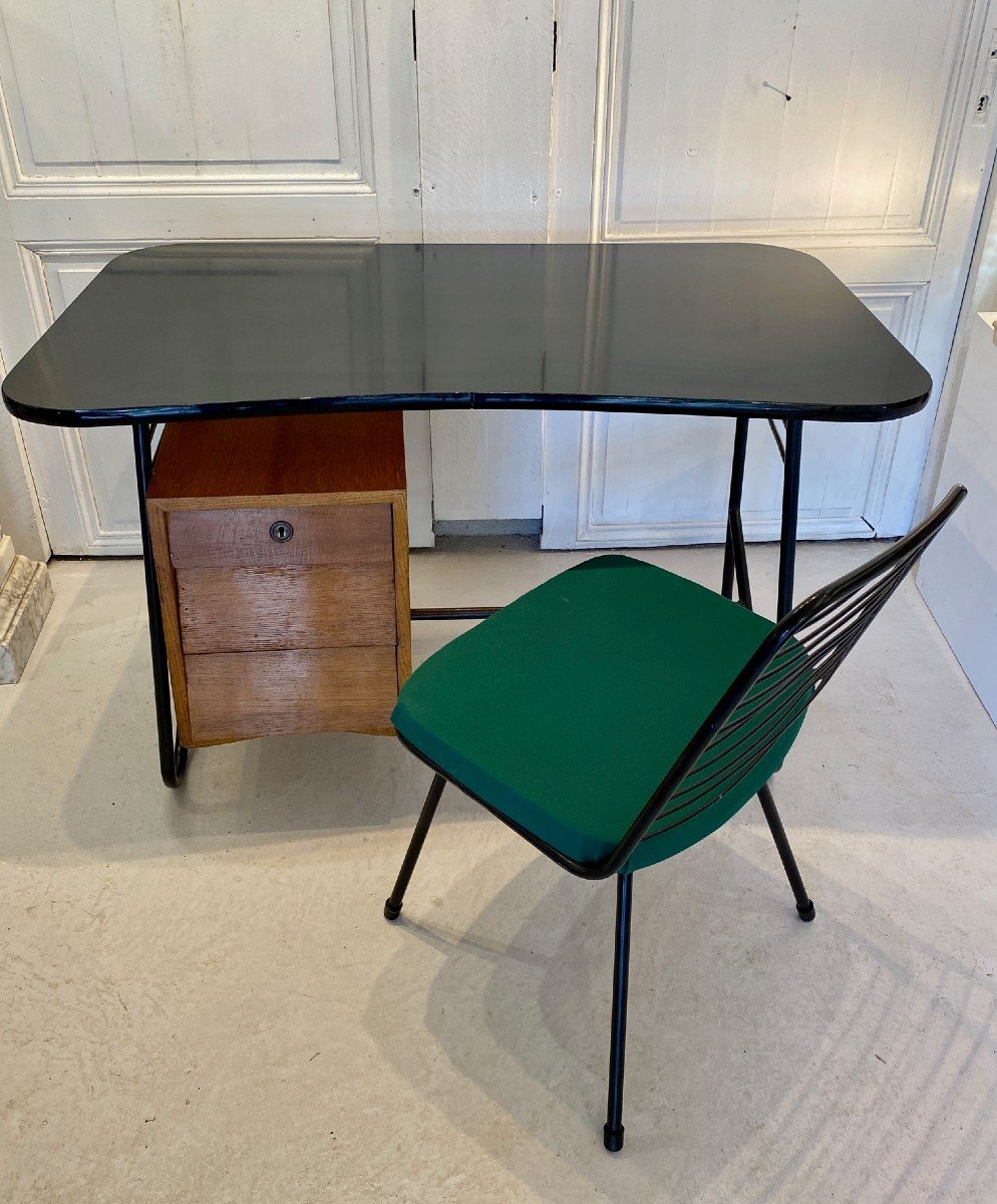 Bureau & Chaise 1956 Jean Louis Bonnant Pour Jacques Tati Design France 1950