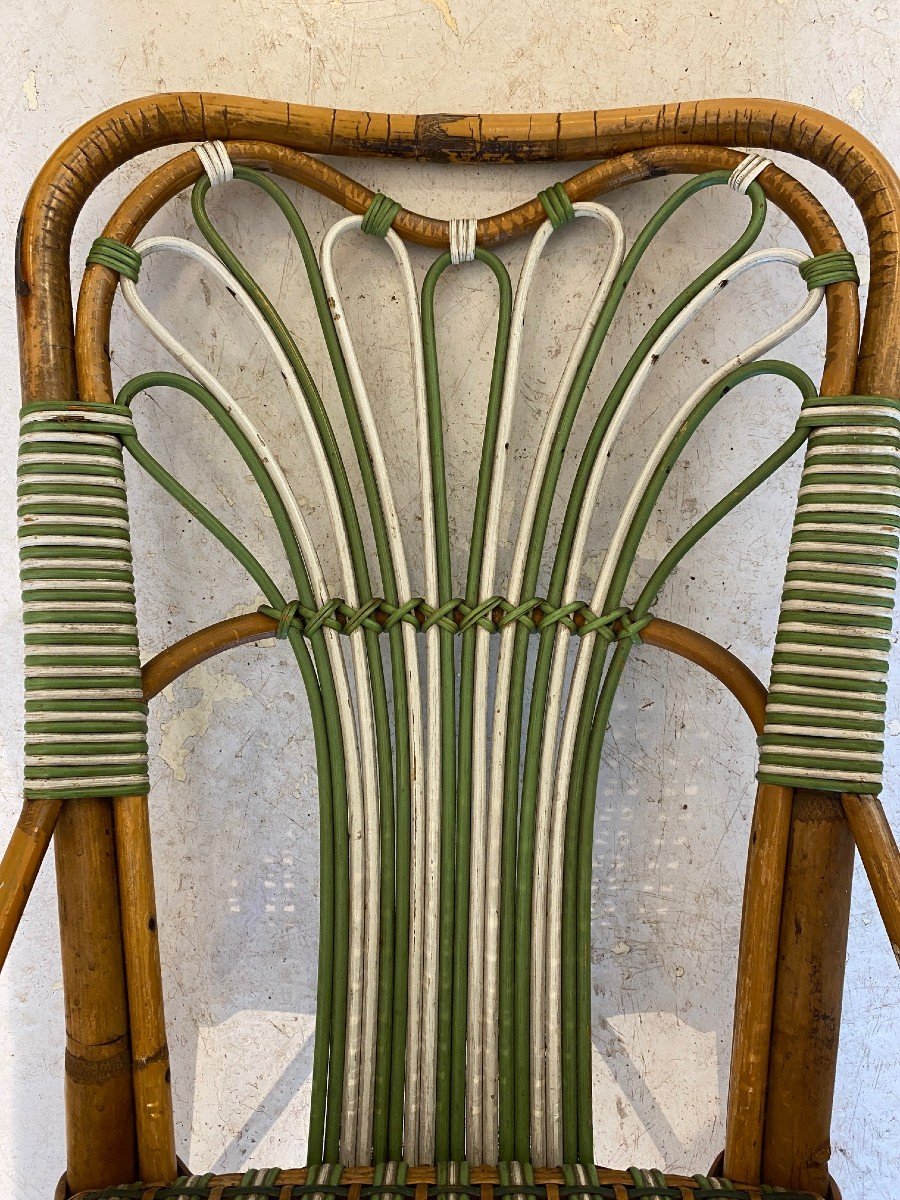 Rattan Lounge Circa 1880 By Perret Et Vibert France Jardin d'Hiver (very Good Condition)-photo-2
