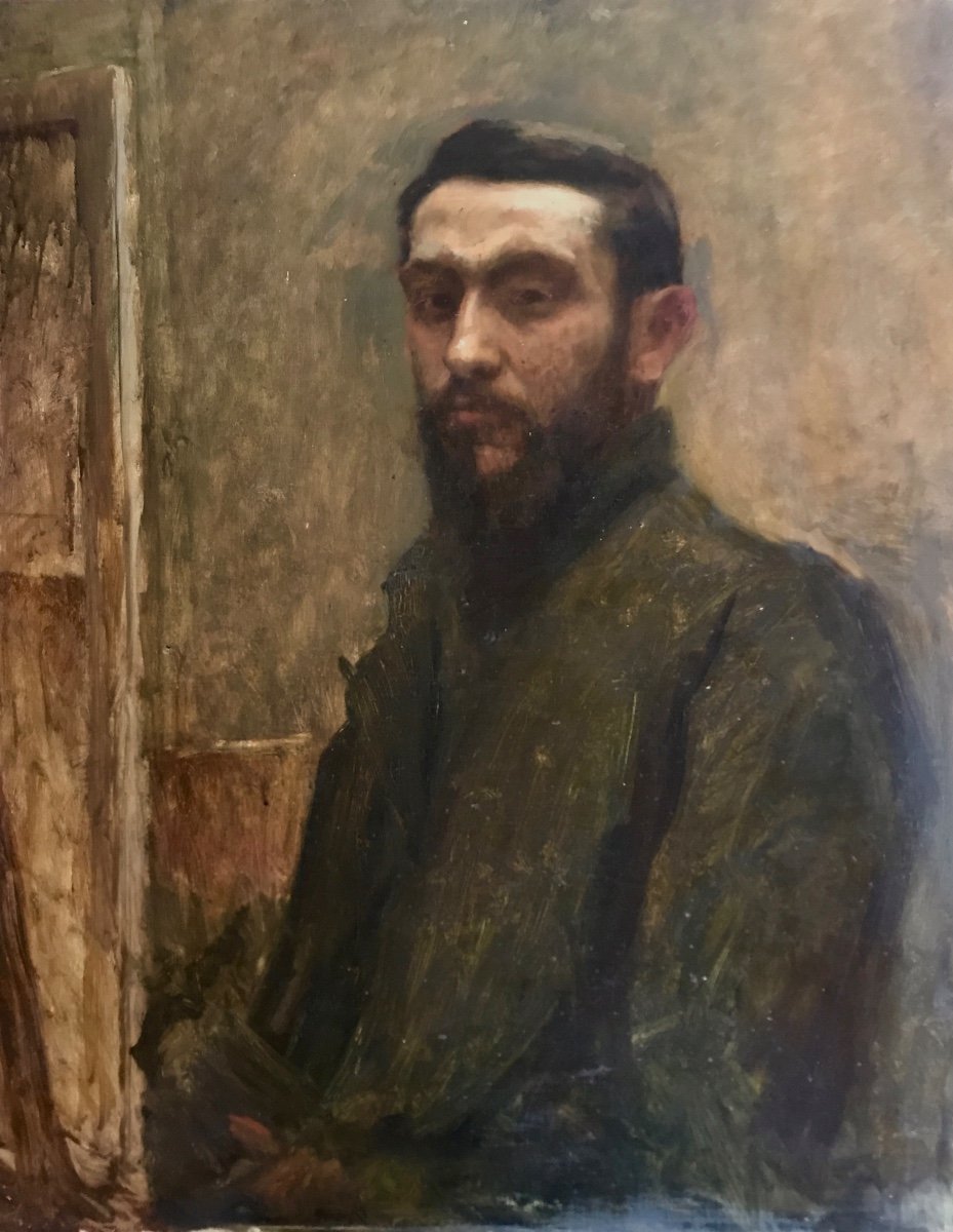 Clovis Cazes. "self-portrait In The Studio". Oil/canvas/1900. Auch Museum. Toulouse. Bordeaux