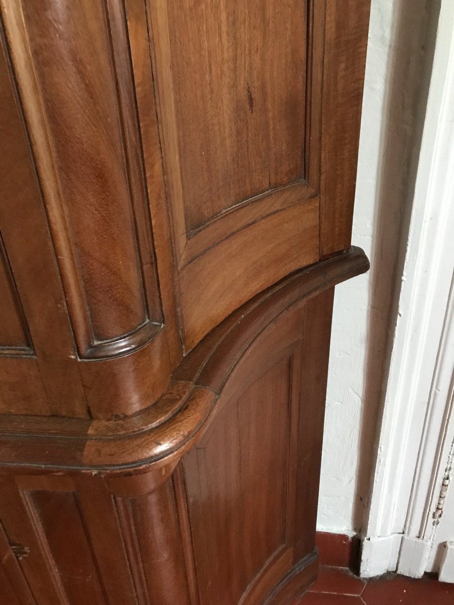 Important Parquet Library, Port Work, Bordeaux Mahogany, 18th Century.-photo-3