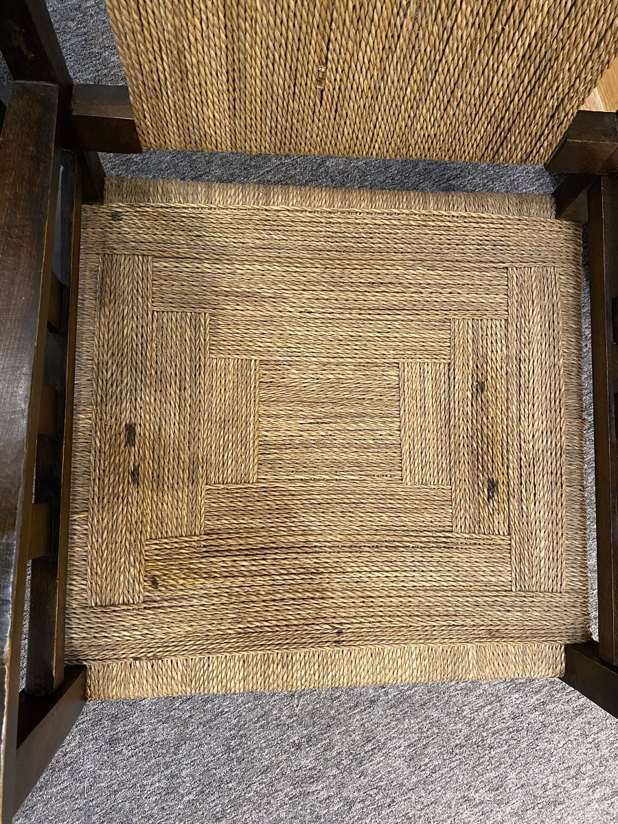 Paire De Fauteuils Signés Francis Jourdain 1925 Art Déco Design France-photo-1