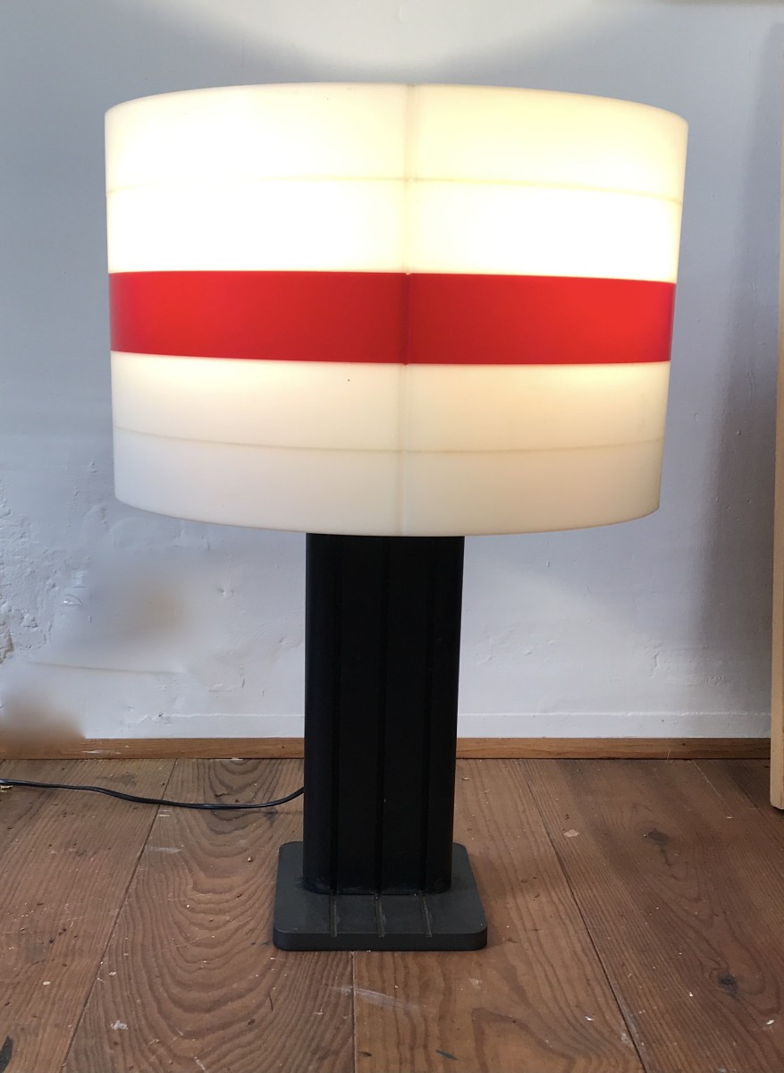 Jean Pierre Vitrac. "strigam Lamp".hauteur 60 Cm. Edition Verre Lumière 1970. Design.