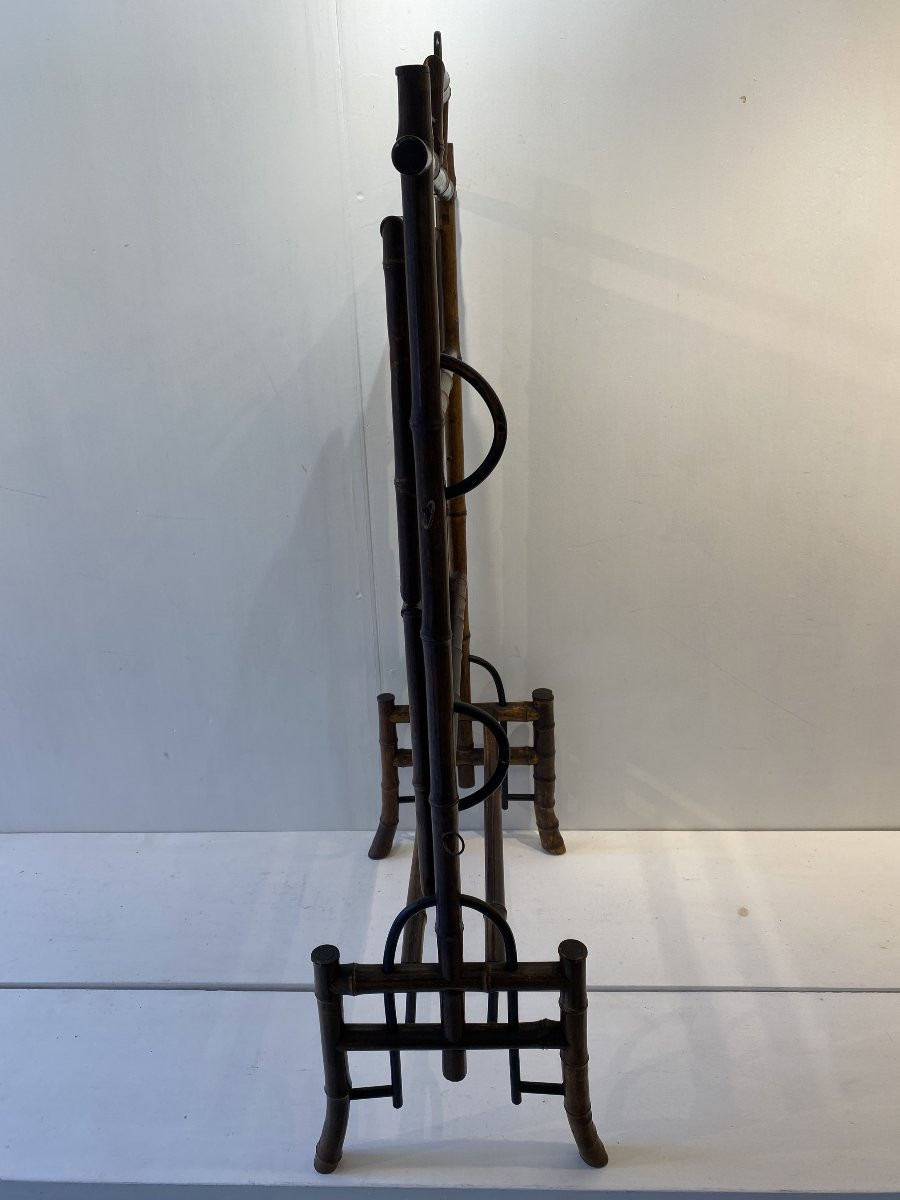 Japanese-style Shelf In The Style Of Vibert Or Viardot, 1895, France, Reed Lacquer, Gold-photo-3