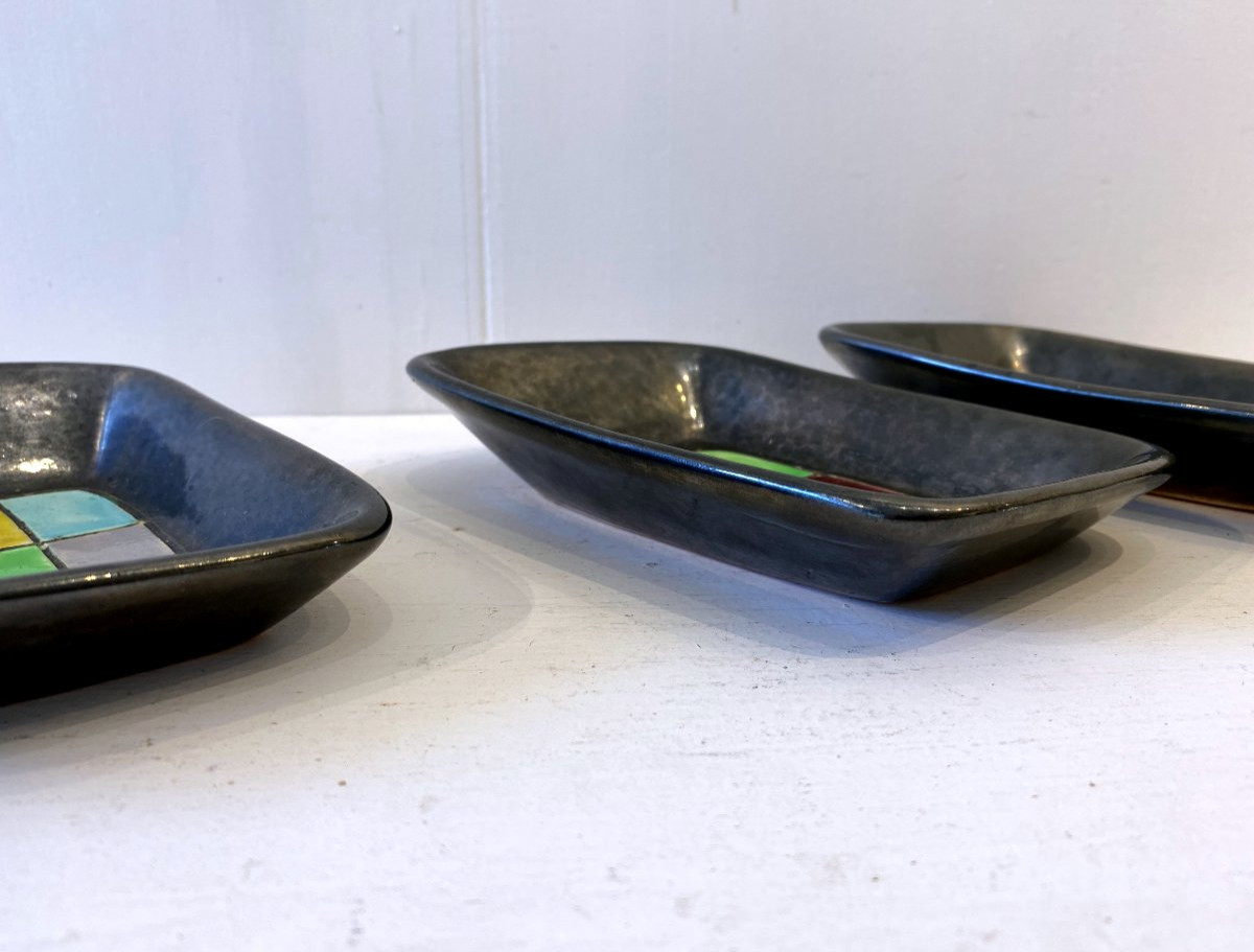 Set Of Three Bowls, 1950s, Italy, Ceramic Design-photo-2