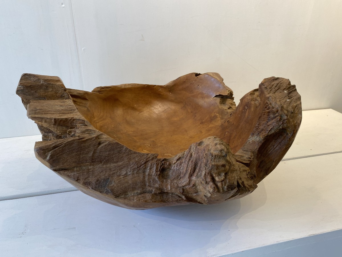 Elmwood Bowl, Cut In The Style Of Noll France 1950/1960