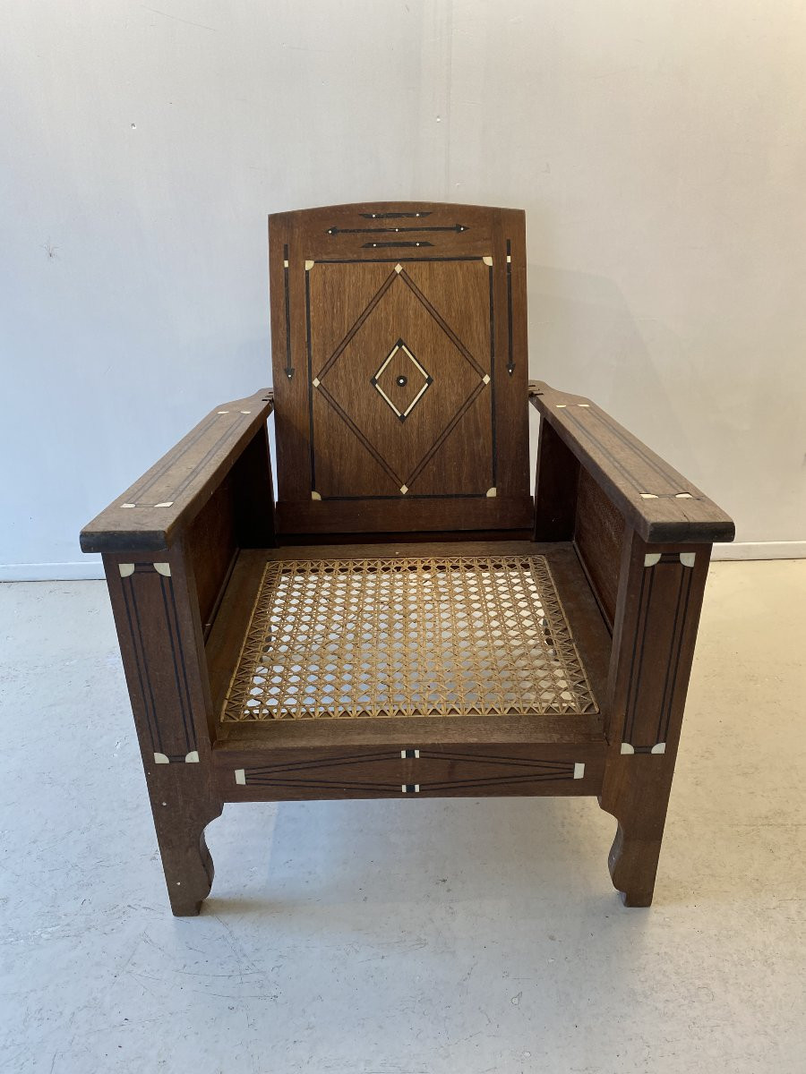Art Deco Armchair, Morocco, 1930-photo-2