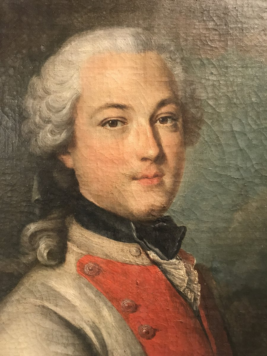 Portrait ancien de Louis XV entourage de Hyacinthe Rigaud Royauté huile sur toile XVIIIème.-photo-2