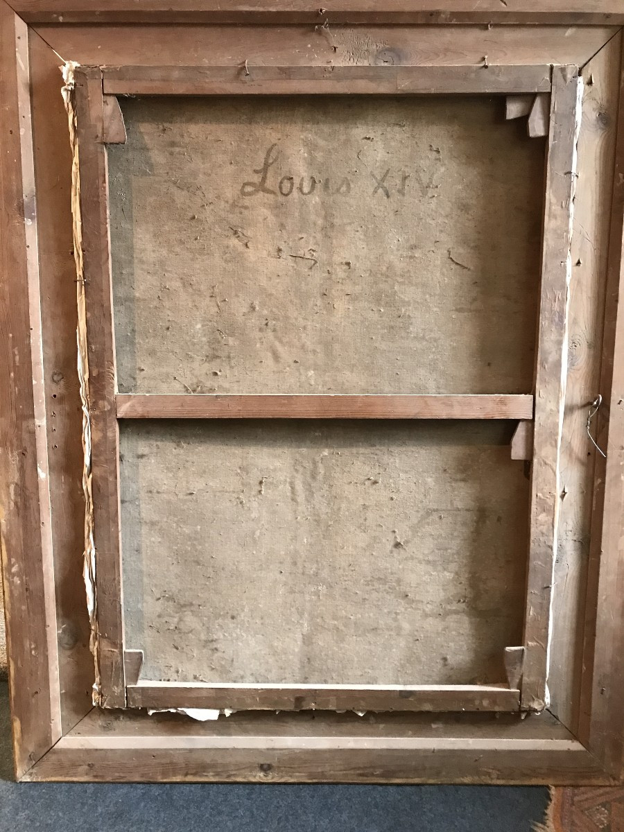 Hyacinthe Rigaud, Portrait Of Louis XIV. Important Antique Portrait. Original Canvas. Royalty.-photo-3