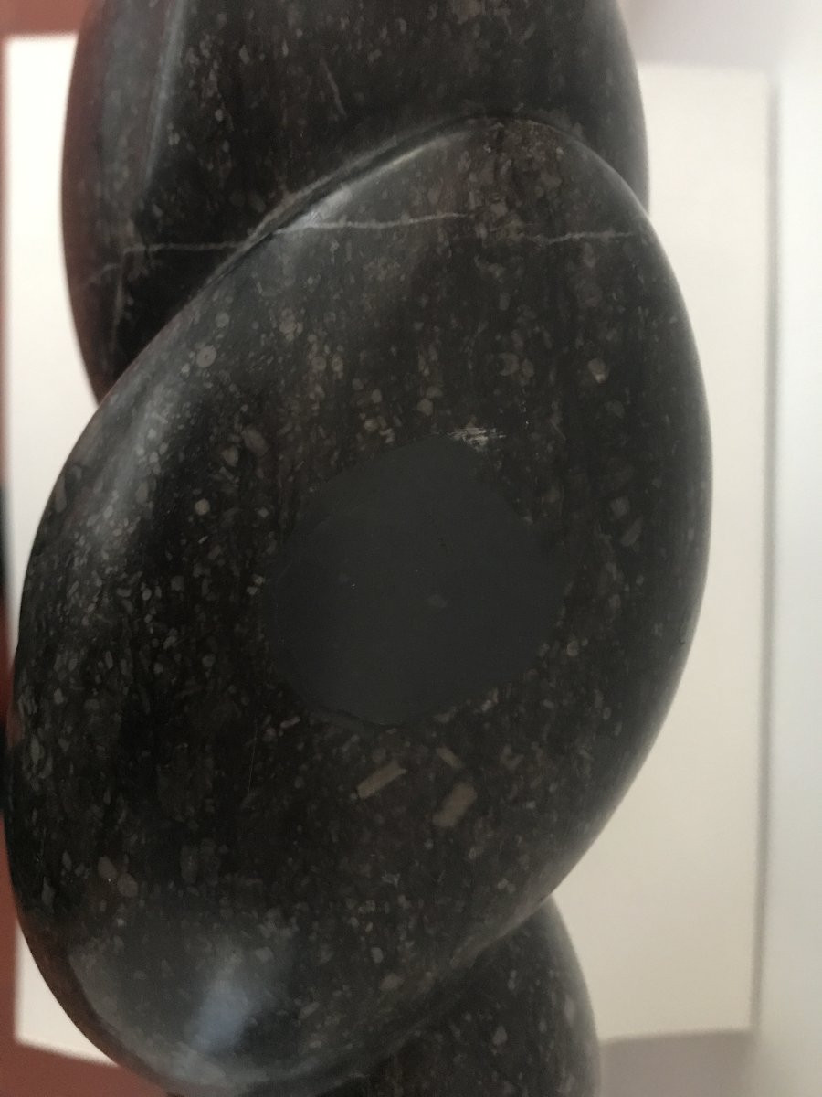 Sculpture en marbre. Renato Parigi 1975. Fiac. Réalités Nouvelles. Salon de Mai-photo-2