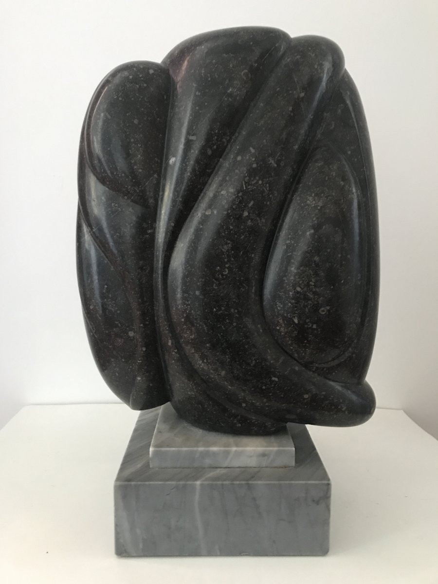 Sculpture en marbre. Renato Parigi 1975. Fiac. Réalités Nouvelles. Salon de Mai-photo-3