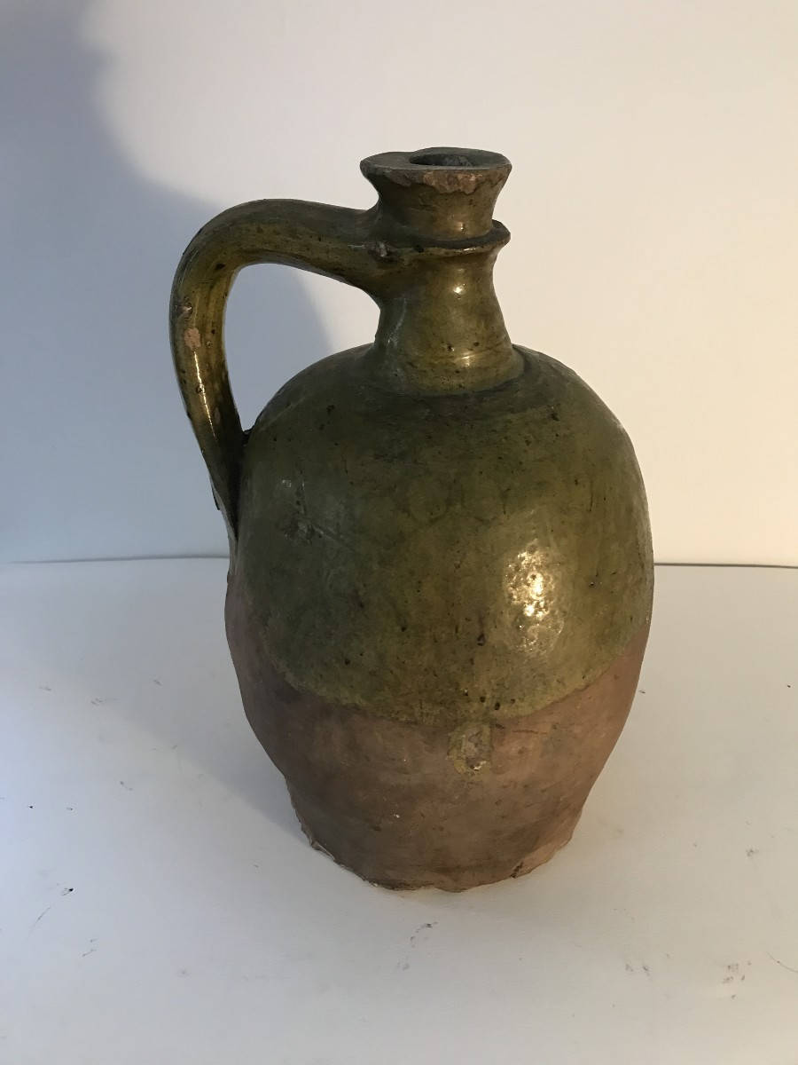 Jug, Oil Jar, Glazed Earthenware, Southwest Region, Terracotta, Ceramic. 19th Century 