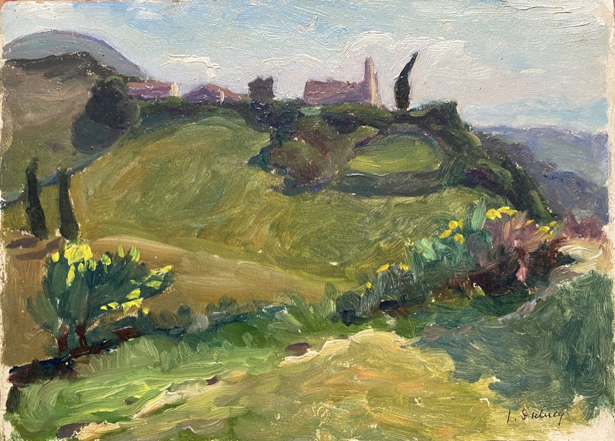 Landscapes Of Southwest France Circa 1910 Oils On Cardboard / Paper Plein Air Impressionism Gers-photo-4