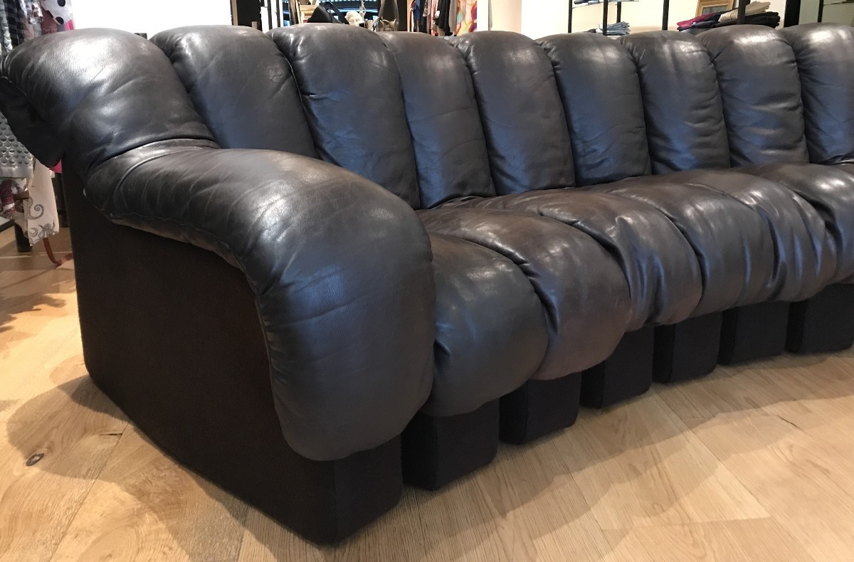  De Sede (publisher) Sofa Ds600 Leather 1970. Swiss Design.-photo-2