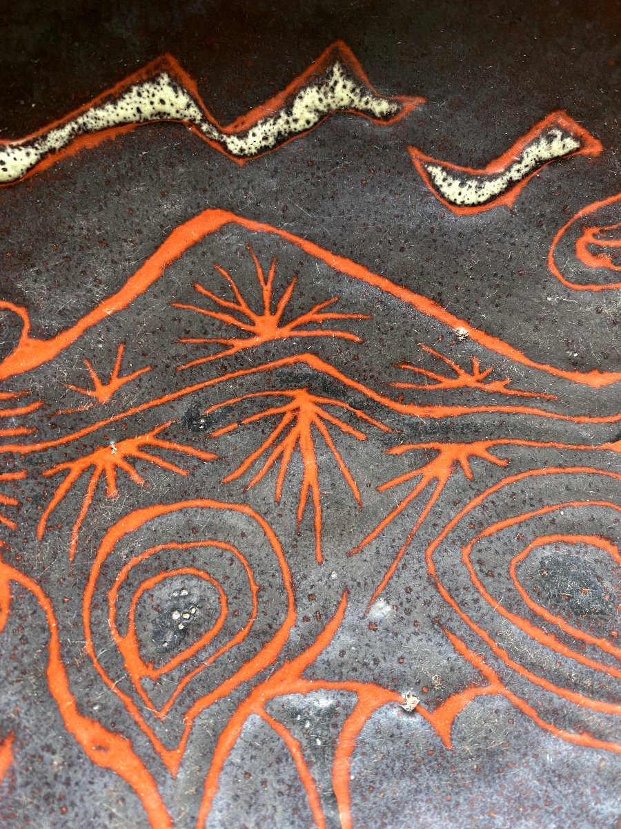 Jean Jaffeux Bull Cup Ceramic Lava Stone 20th Century Circa 1950/60 (j. Lurçat)-photo-2