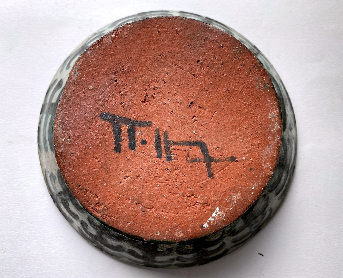 Jean Jaffeux Abstract Decorative Bowl, Ceramic, Lava Stone, 20th Century, Circa 1950/60 (j. Lurçat)-photo-1