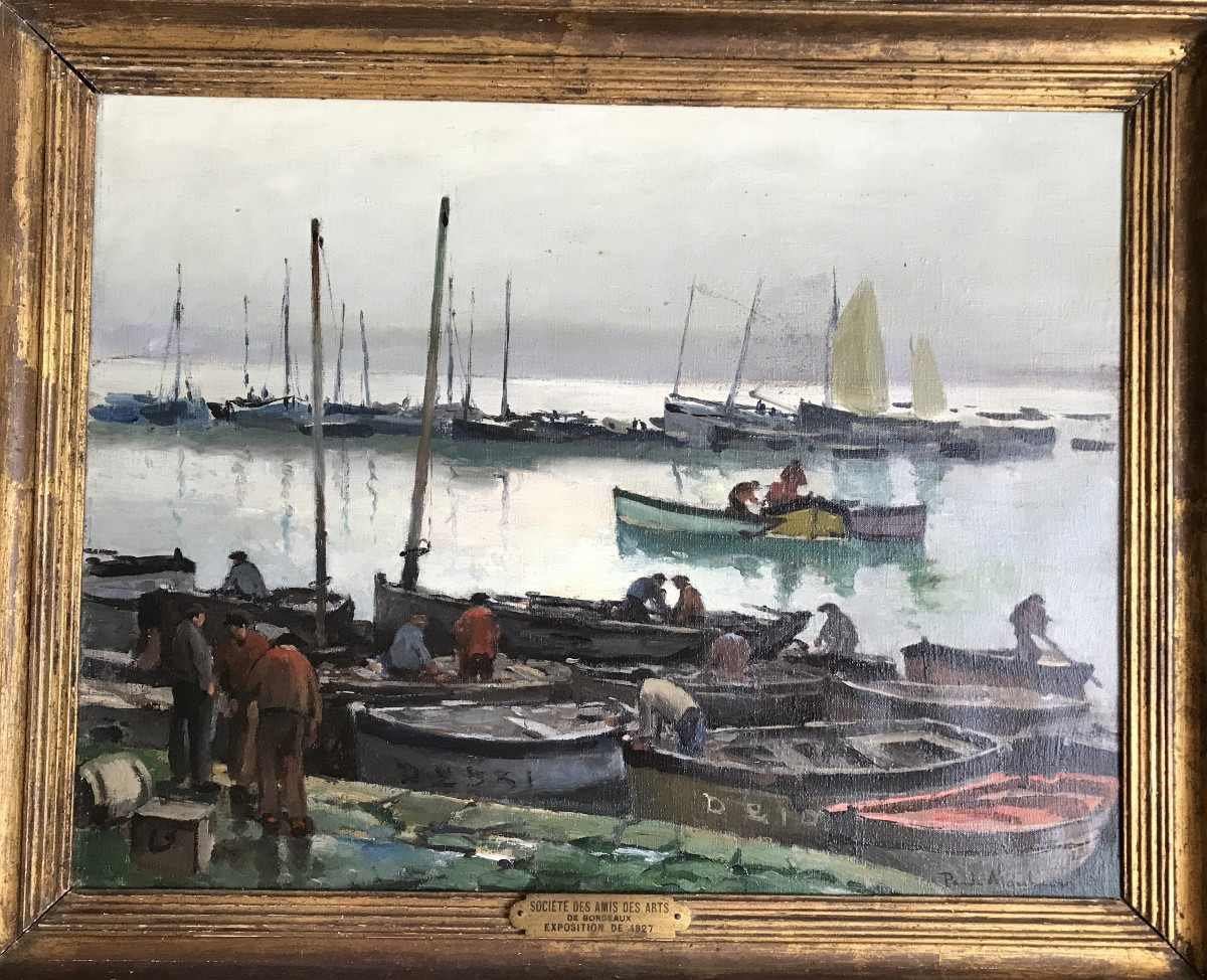 Paul Morchain. Huile/toile. Concarneau. Bretagne. Paysage Breton. Ecole Bretonne, 1927. -photo-3