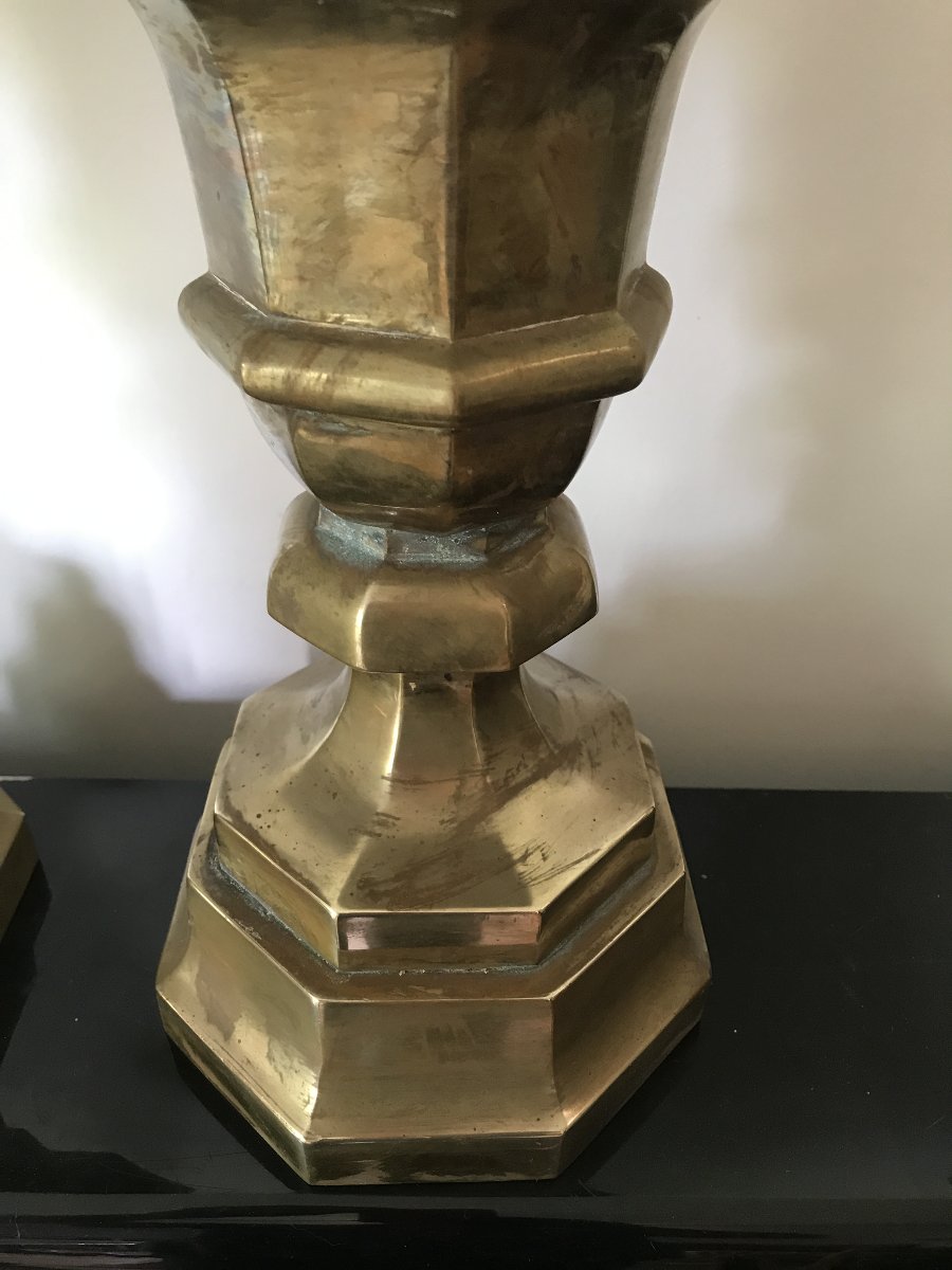 Paire de lampes en bronze. Jean Charles Moreux. France.1940. Neoclassique-photo-3