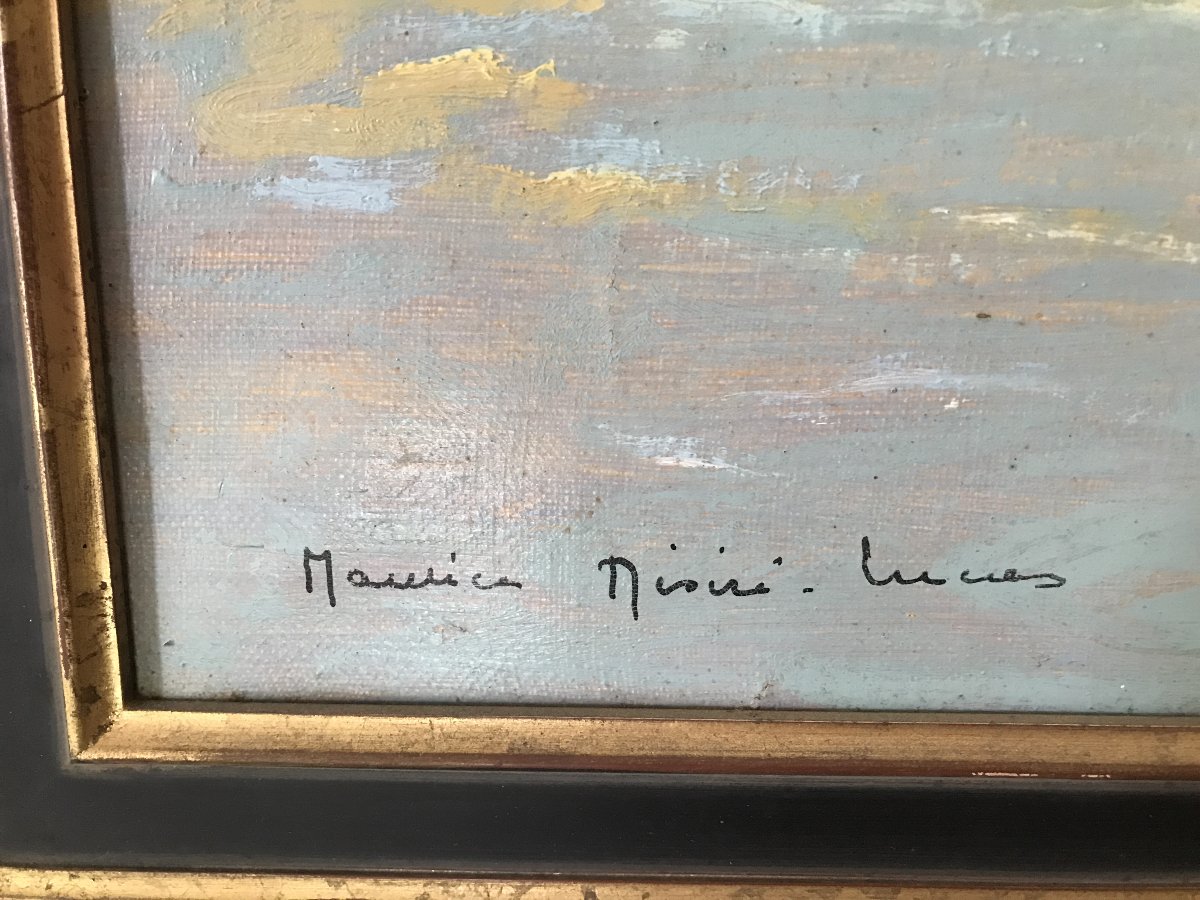 Monte Carlo, Maurice Désiré Lucas (1900-1975); Huile sur toile encadrée vers 1950. Monaco.-photo-1