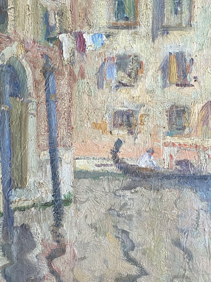 Louis Abel Truchet, View Of Venice: Veduta With A Gondola, Circa 1900 -photo-4
