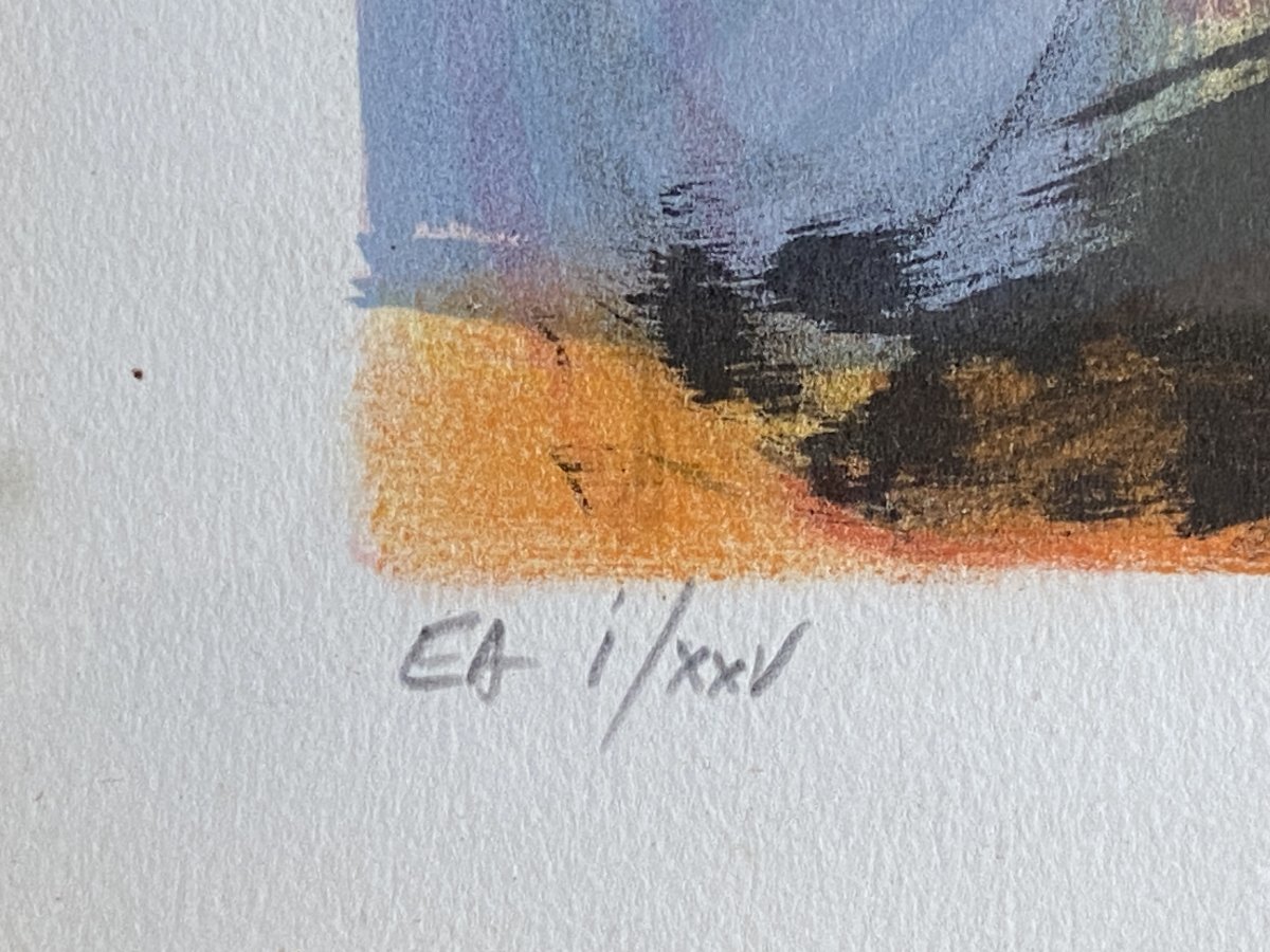Jean Hugon, Color Lithograph, Artist's Proof, Signed, 1960, 20th Century, Marseille, Arcachon-photo-4