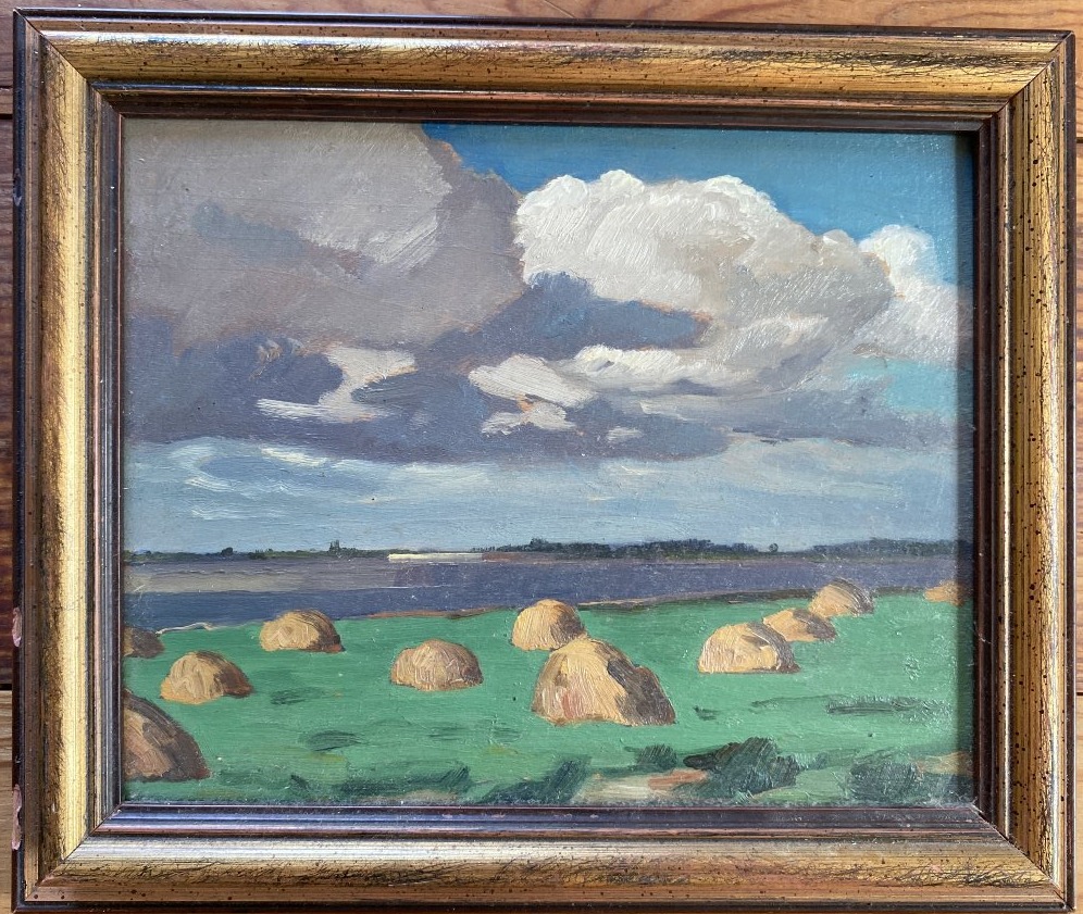 Jules-louis Moréteau, French Landscape, Ca. 1920, Oil On Panel-photo-3