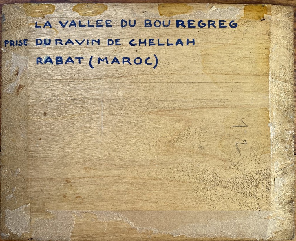 Jules-Louis Moréteau "La Vallée du Bouregreg" Paysage Rabat Maroc 1927 Huile sur panneau-photo-2
