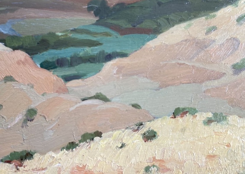 Jules-Louis Moréteau "La Vallée du Bouregreg" Paysage Rabat Maroc 1927 Huile sur panneau-photo-3