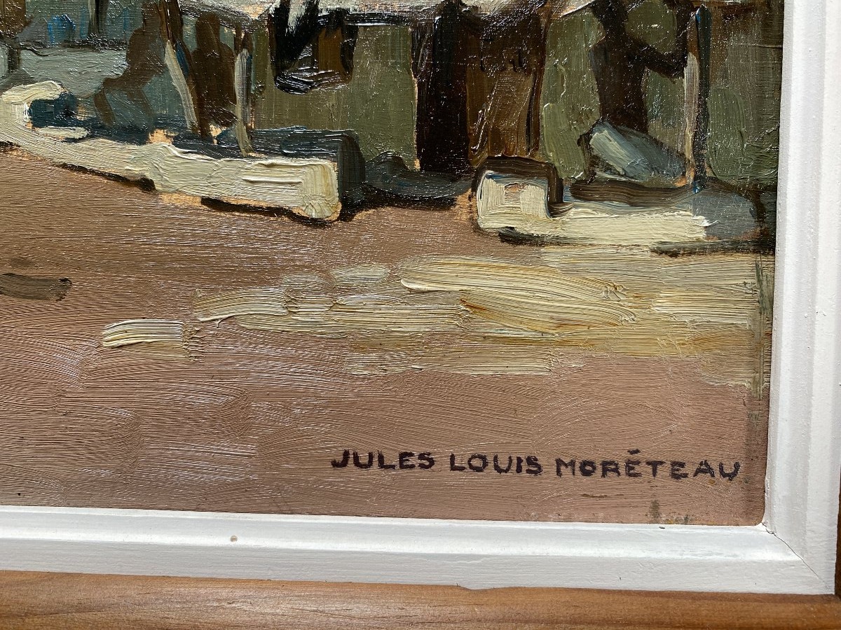 Jules-louis Moréteau, Landscapes Of Guinea, 1936, Africanism, Oil On Panel (sold As A Pair)-photo-3