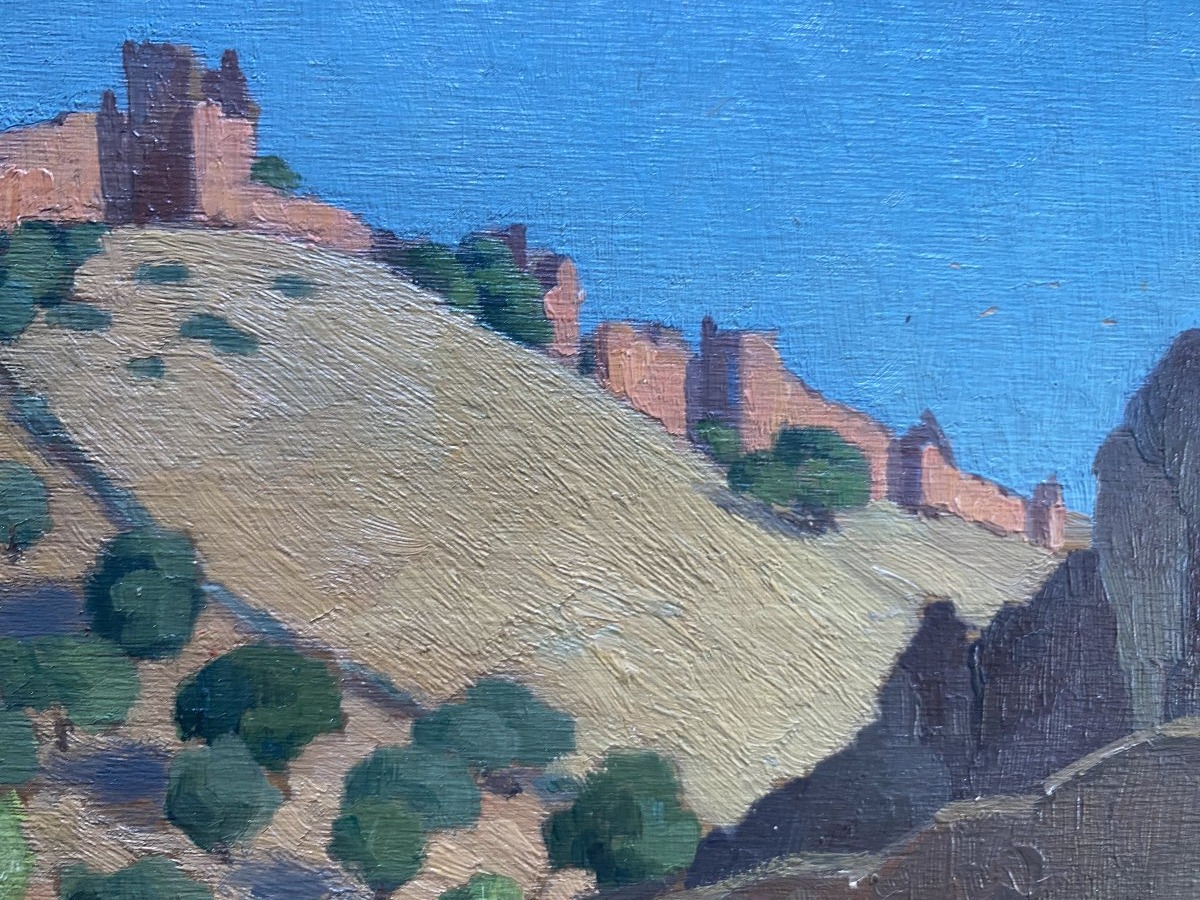 Jules-louis Moréteau, “gorge De Chellah,” Rabat, Morocco, 1927, Oil On Panel, Landscape-photo-3