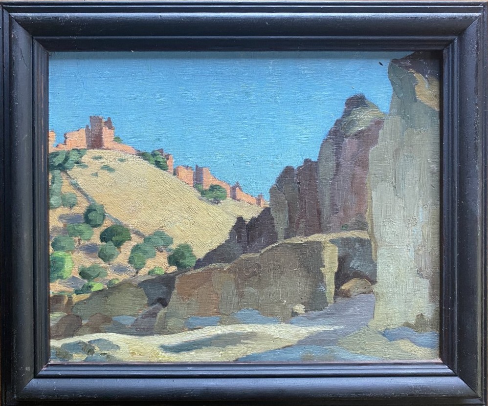 Jules-louis Moréteau, “gorge De Chellah,” Rabat, Morocco, 1927, Oil On Panel, Landscape-photo-1