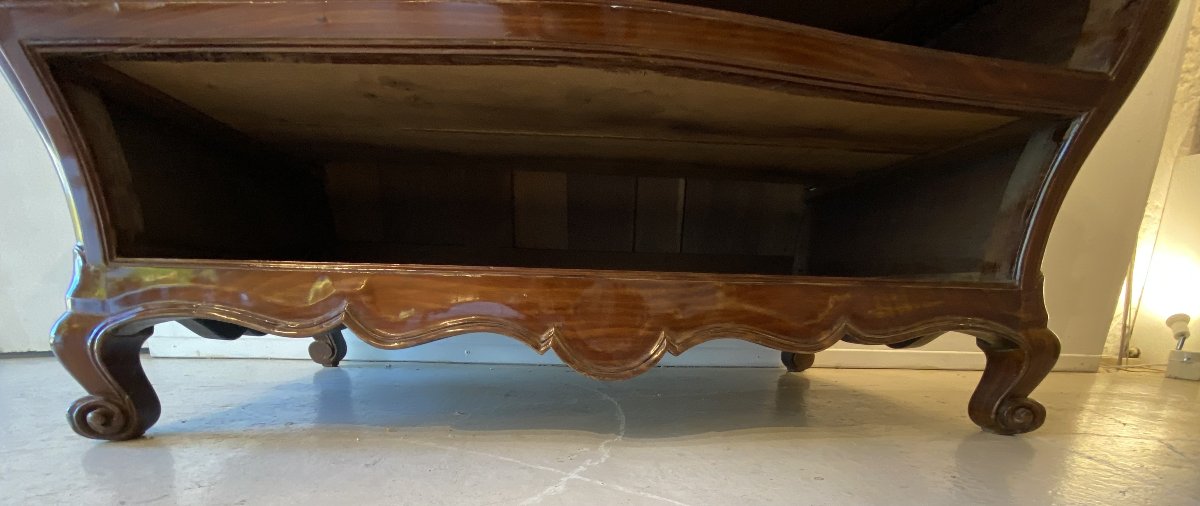 Bordeaux-style Chest Of Drawers Made Of Solid Mahogany, Crafted In Bordeaux In The 18th Century. "tombeau" Chest Of Drawers. -photo-4