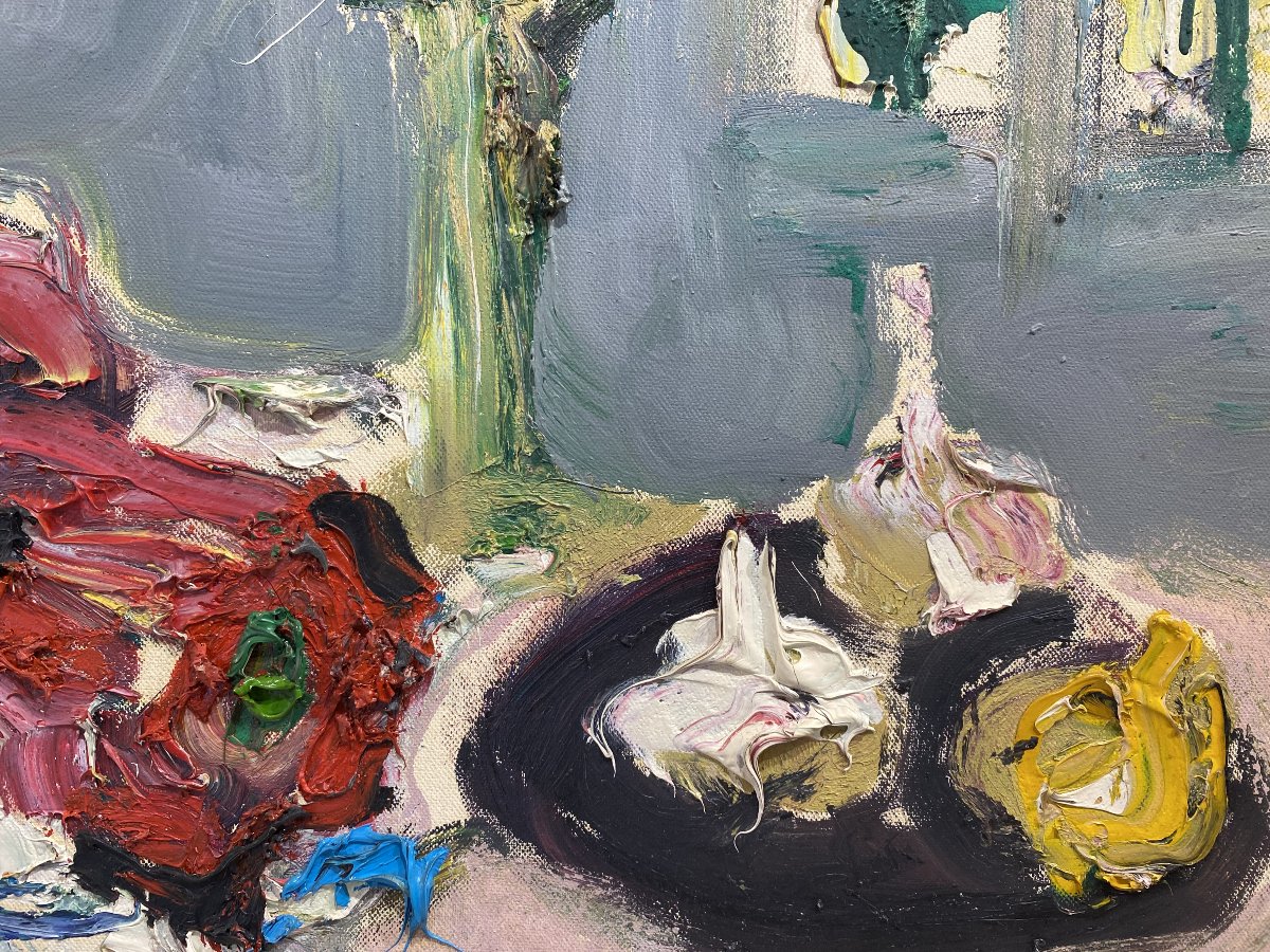 Bernard Damiano, Huile sur toile, Nice, Expressioniste, mouvement Cobra.-photo-4