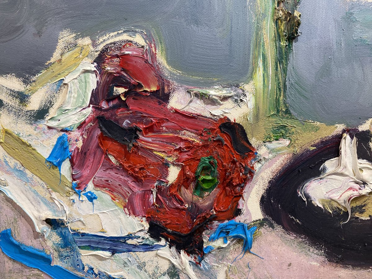 Bernard Damiano, Huile sur toile, Nice, Expressioniste, mouvement Cobra.-photo-1