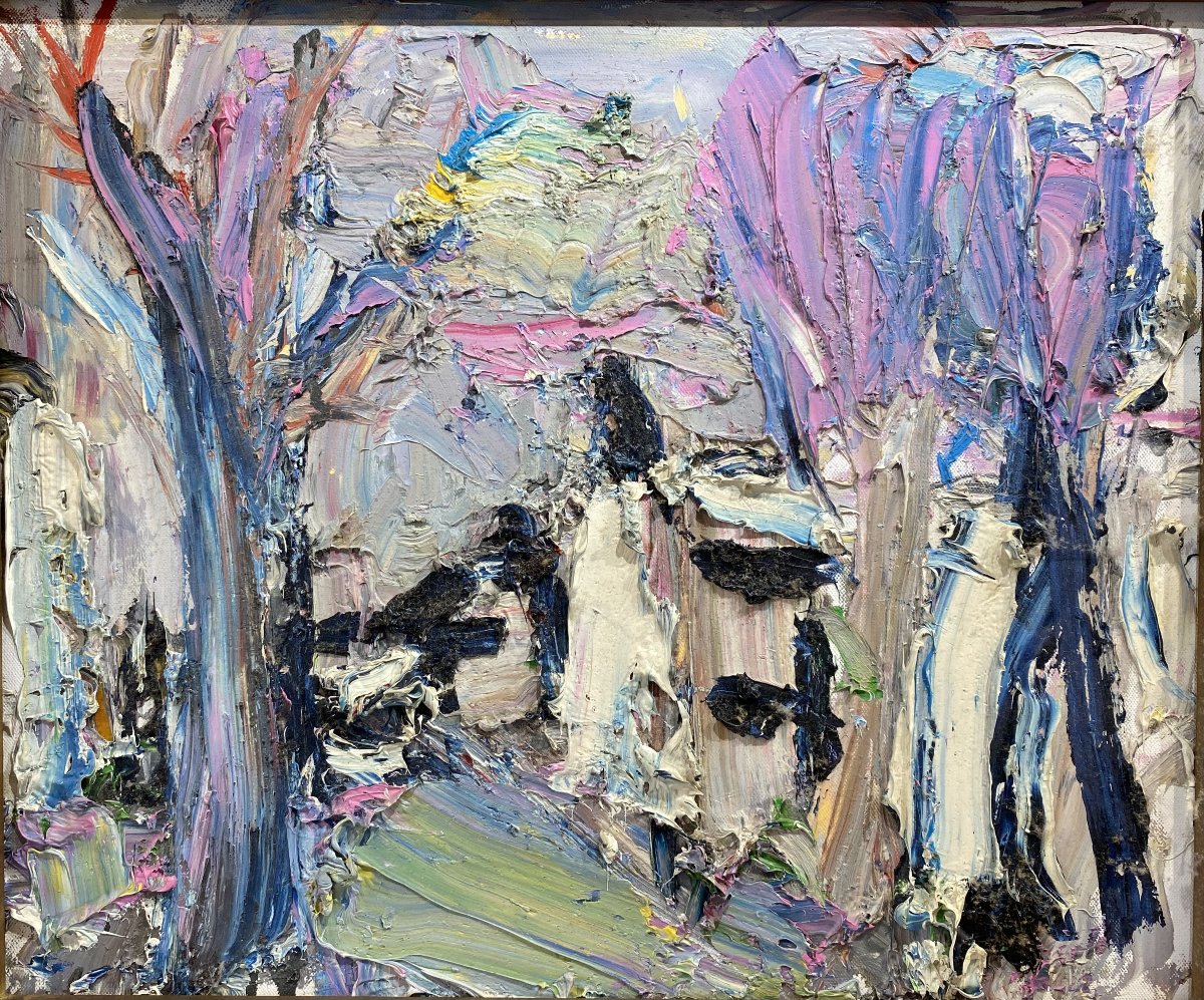 Bernard Damiano, Oil On Canvas, Nice, Expressionist, Cobra Movement.-photo-3