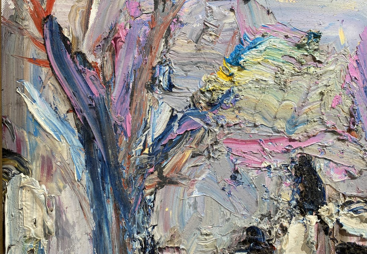 Bernard Damiano, Oil On Canvas, Nice, Expressionist, Cobra Movement.-photo-4