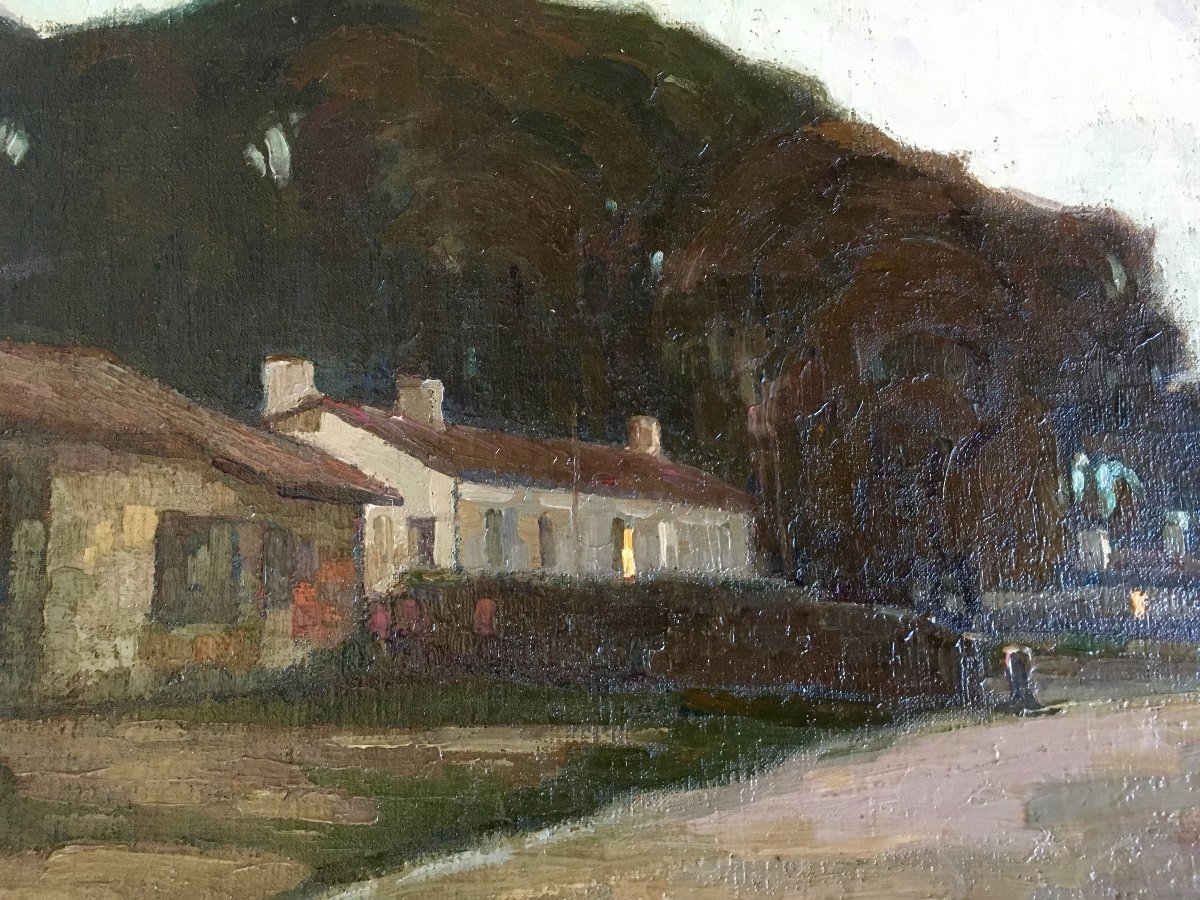 Pierre Gaston Rigaud, Huile Sur Toile Impressionniste Datée 1904, St Morillon-photo-3