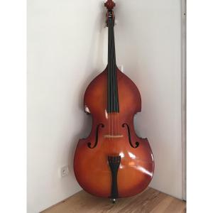 Student Double Bass In Solid Wood, Brand