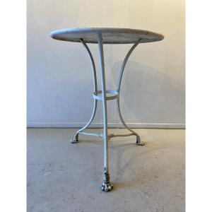 Tripod Pedestal Table Stamped Grassin 20th Century Iron And Cast Iron France Craftmanship