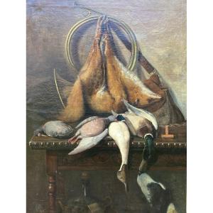 Mugnier / Munier Nature Morte Retour de Chasse XIXème Siècle Huile sur Toile Beaux Arts Paris