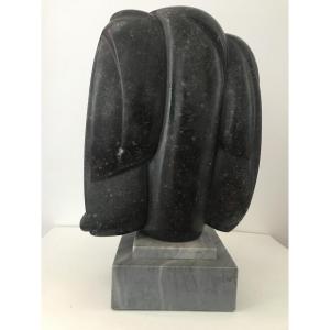 Sculpture en marbre. Renato Parigi 1975. Fiac. Réalités Nouvelles. Salon de Mai